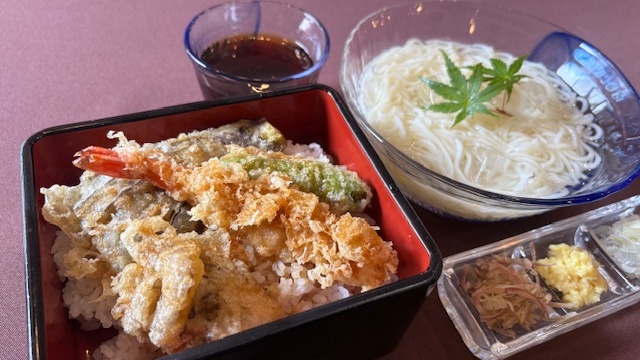 ひやむぎセット【天重】