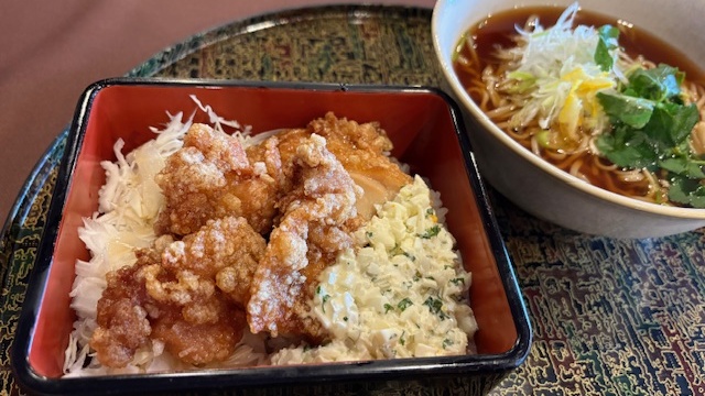 柚子香るそば・うどんセット【ミニタルタル唐揚げ重】
